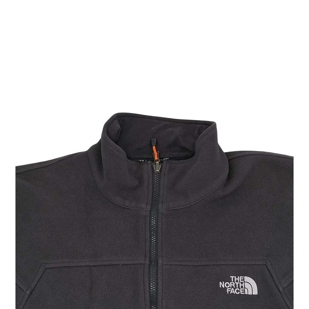 The North Face Fleece Jacket Mens XL Gray Full Zip Pockets Outdoor Hiking